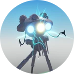 Broken  tripod controlled by humans