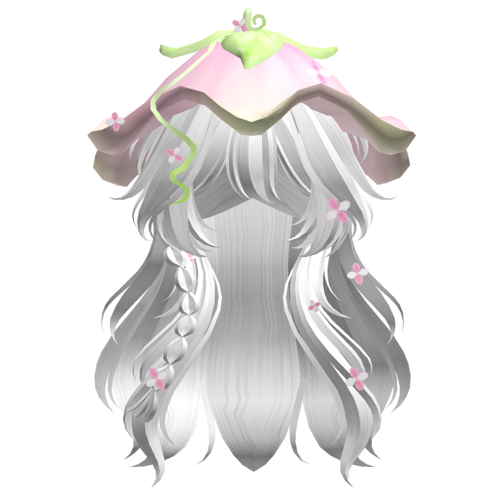 Kawaii Fluffy Layered Flower Hair (White)
