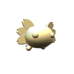 Gold Axolotl on the Head