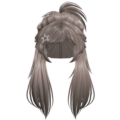 Y2K Half Up Layered Spikey Hair (Ash) Roblox item