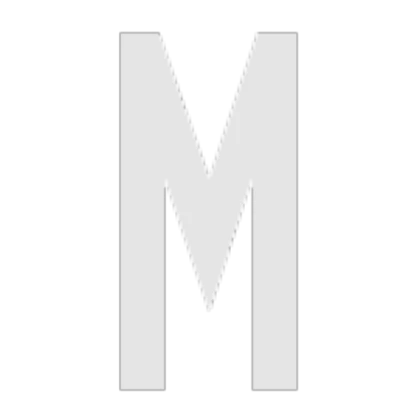 Letter M Road Marking