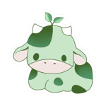Green aesthetic cow group