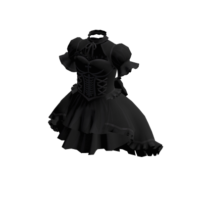 Gothic Court Black Dress