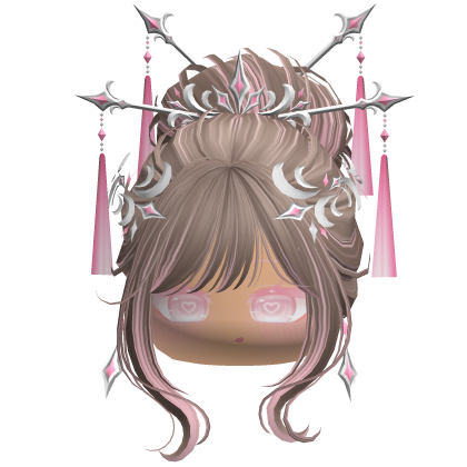 Elegant Traditional Empress Bun (Milktea&Pink)