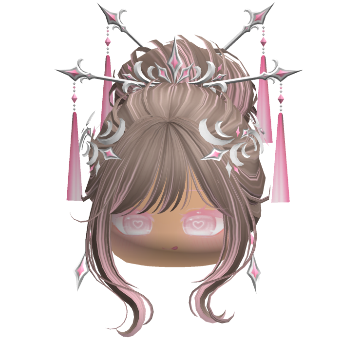 Elegant Traditional Empress Bun (Milktea&Pink)