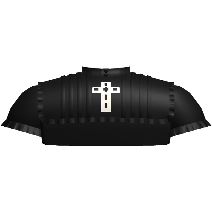 Elegant frilly black cross top v1