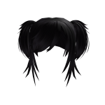 Black Emo With Pigtails Hair