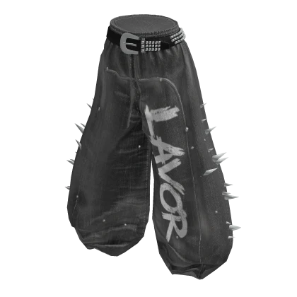 Y2K Baggy Grunge Spike Jeans (Gray) | Roblox Item - Rolimon's