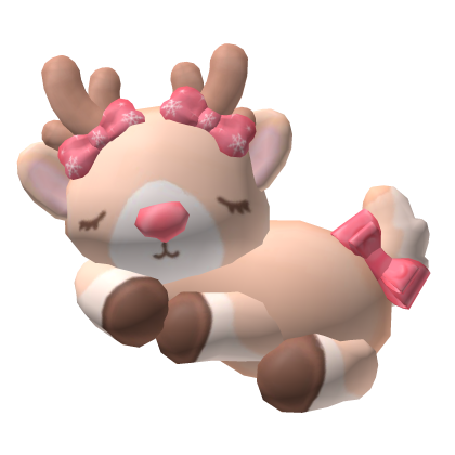 . ‿ ♡ 🦌sleepy christmas reindeer on mi head !