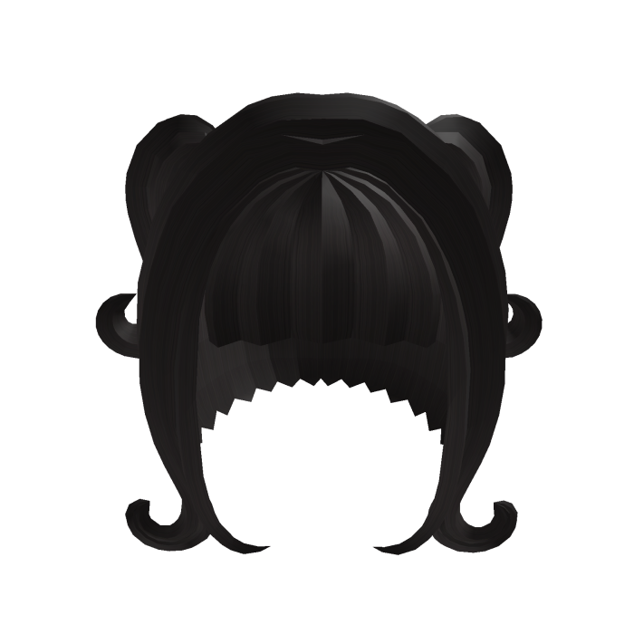 🎀 Brown Cute Doll Twin Buns Hair 