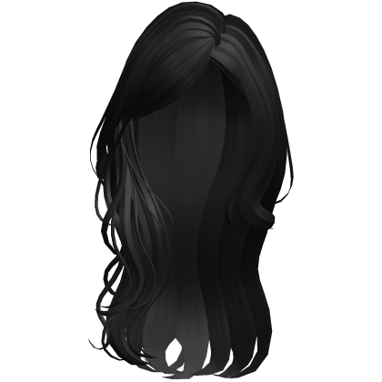 Black Long Wavy Layered Blowout