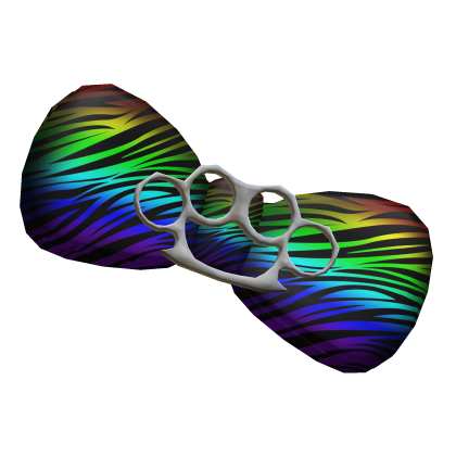 Brass Knuckles Rainbow Zebra Print Hair Bow Roblox item
