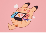 Pikachu Playing Game Boi Squad