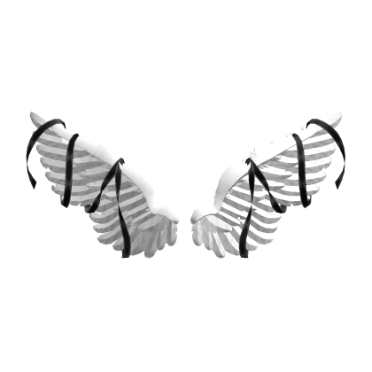 Ribboned Wings White Black Roblox item