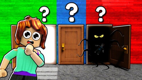 50/50 Haunted Pick A Door Obby! 👻