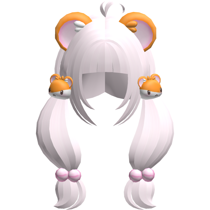 ♡ : kawaii pastel pink fluffy hamtaro pigtails