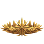 Golden Northern Star of Bethlehem