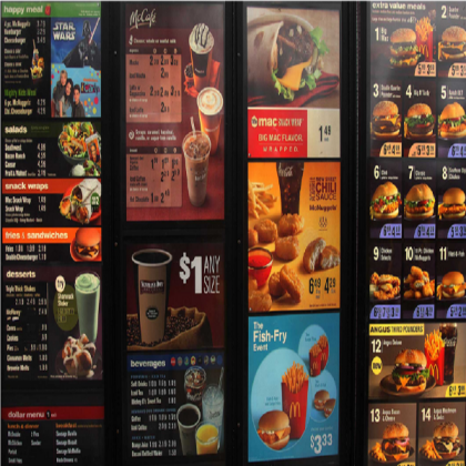 McDonalds Menu Food Sign Roblox decal