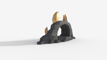 Stylized Fantasy Stone Gate - Low Poly  preview 3