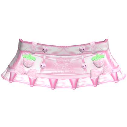 ♡ ꒰ sweet melody light pink strawberry skirt ꒱ ♡ 