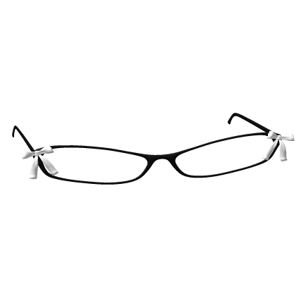 Black Thin Glasses Bow