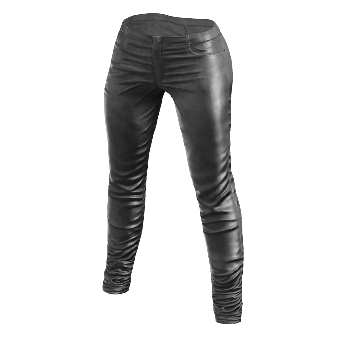 Leather Skinny Pants Liquid Metal