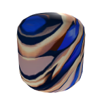 Copper Blue Painted Head