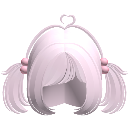 ♡ adorable moe heart cowlick pigtails light pink Roblox item