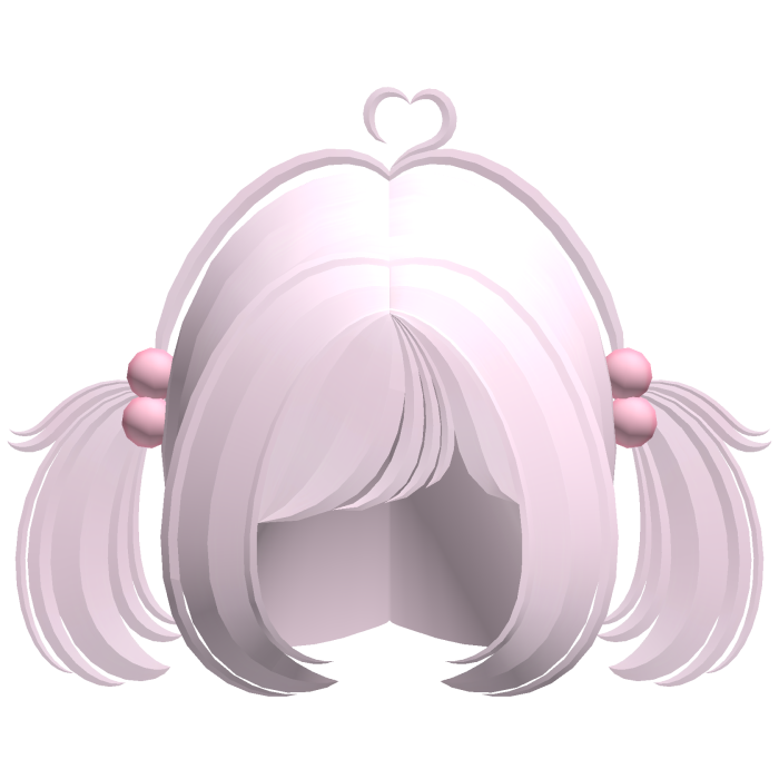 ♡ adorable moe heart cowlick pigtails light pink