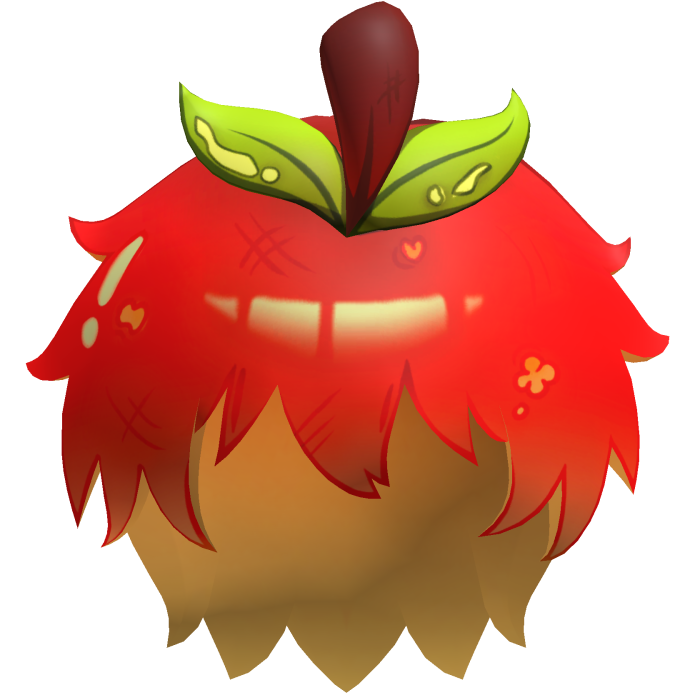 Toon Lowpoly Anime Apple Hair