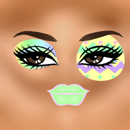 Pastel Easter Face Roblox decal