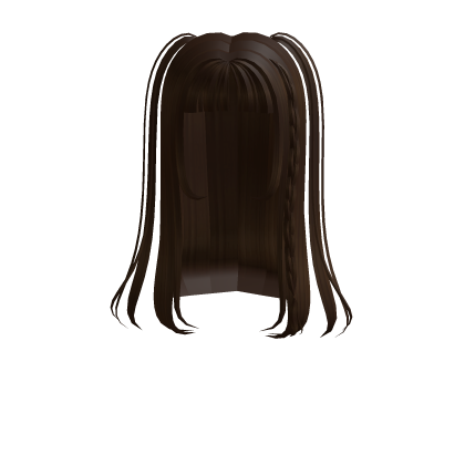Kawaii Brown Hair w/ Ponytails Roblox item