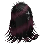 ☆ extreme scene spiky emo girl hair (berry)