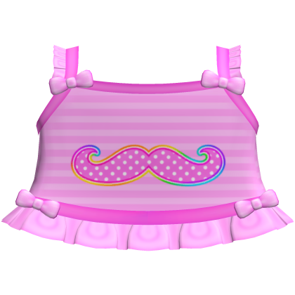 cute pink mustache rainbow tweencore cutecore top