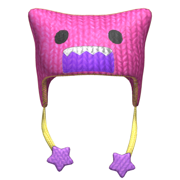Scene Harajuku Knitted Domo Hat Pink