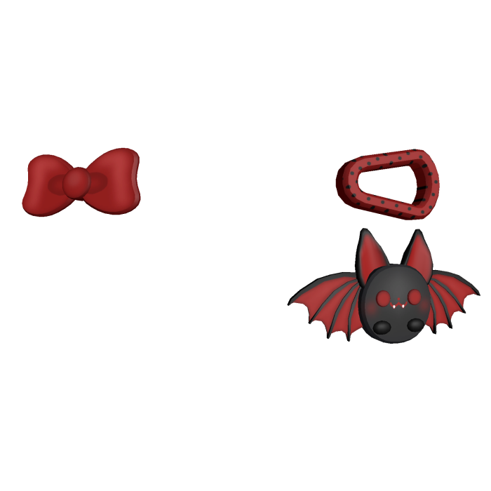 Cute Halloween Dark Bat Wings Hairclips ! - MM2