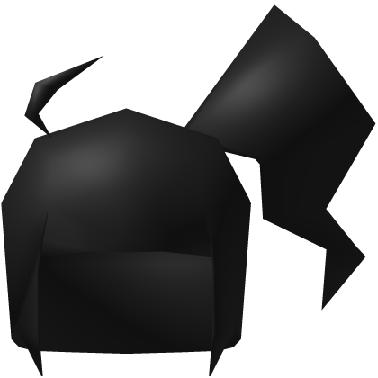 Low Poly Side Ponytail Hair Black Roblox item