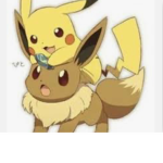 Eve y pikachu