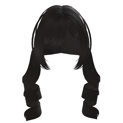 low curly pigtails ash brown
