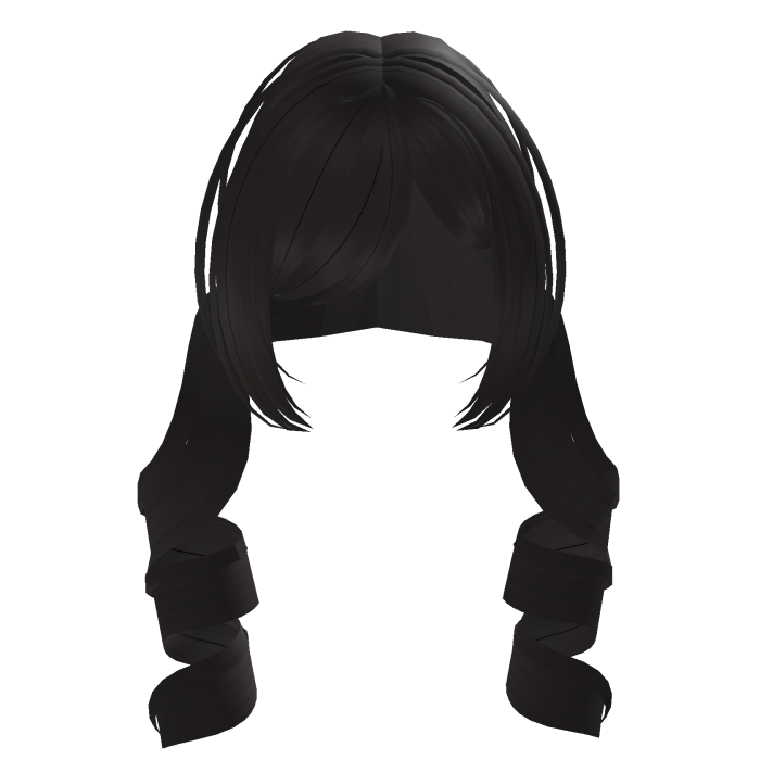 low curly pigtails ash brown