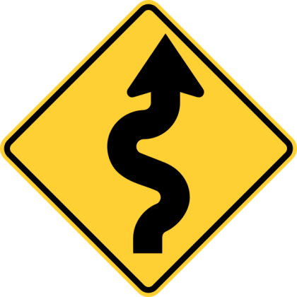 Curvy Road Right Sign Roblox decal