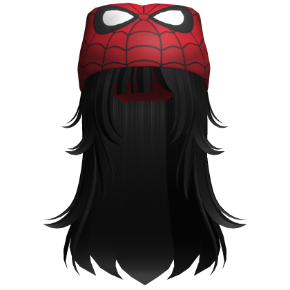 Spider Man Beanie Black Girly Hair