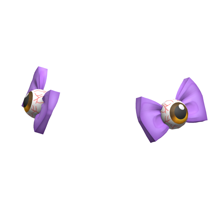 [NEW 🚨] Scary Eyeball Bang Bows in Purple/Orange