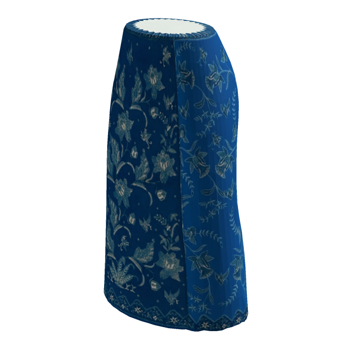 Thai Southern Costume Batik ปาเต๊ะสีฟ้า