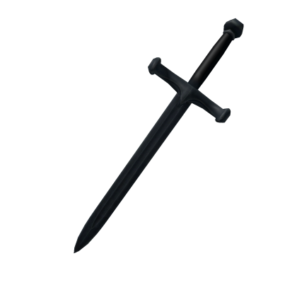 medieval dark silver sword on back