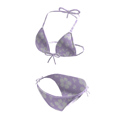 Purple Floral Bikini
