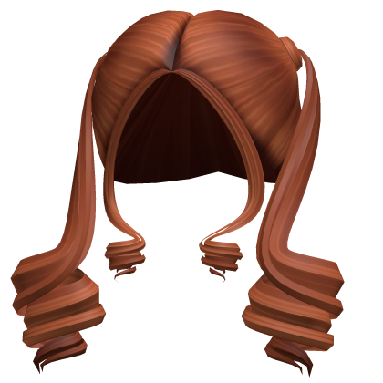 -',ৎ Preppy School Curly Pigtails in Ginger