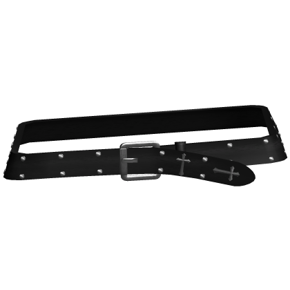 Y2K Black Studded Belt thumbnail