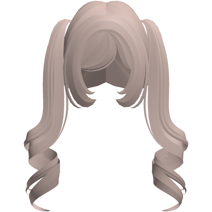 cute long loose curls in soft milktea