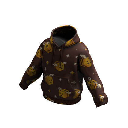 Brown Pixel Bee Hoodie thumbnail